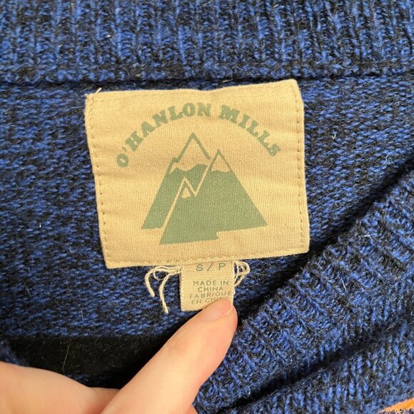 Hanlon Mills Blue Striped Crewneck Pullover - Picture 4 of 8